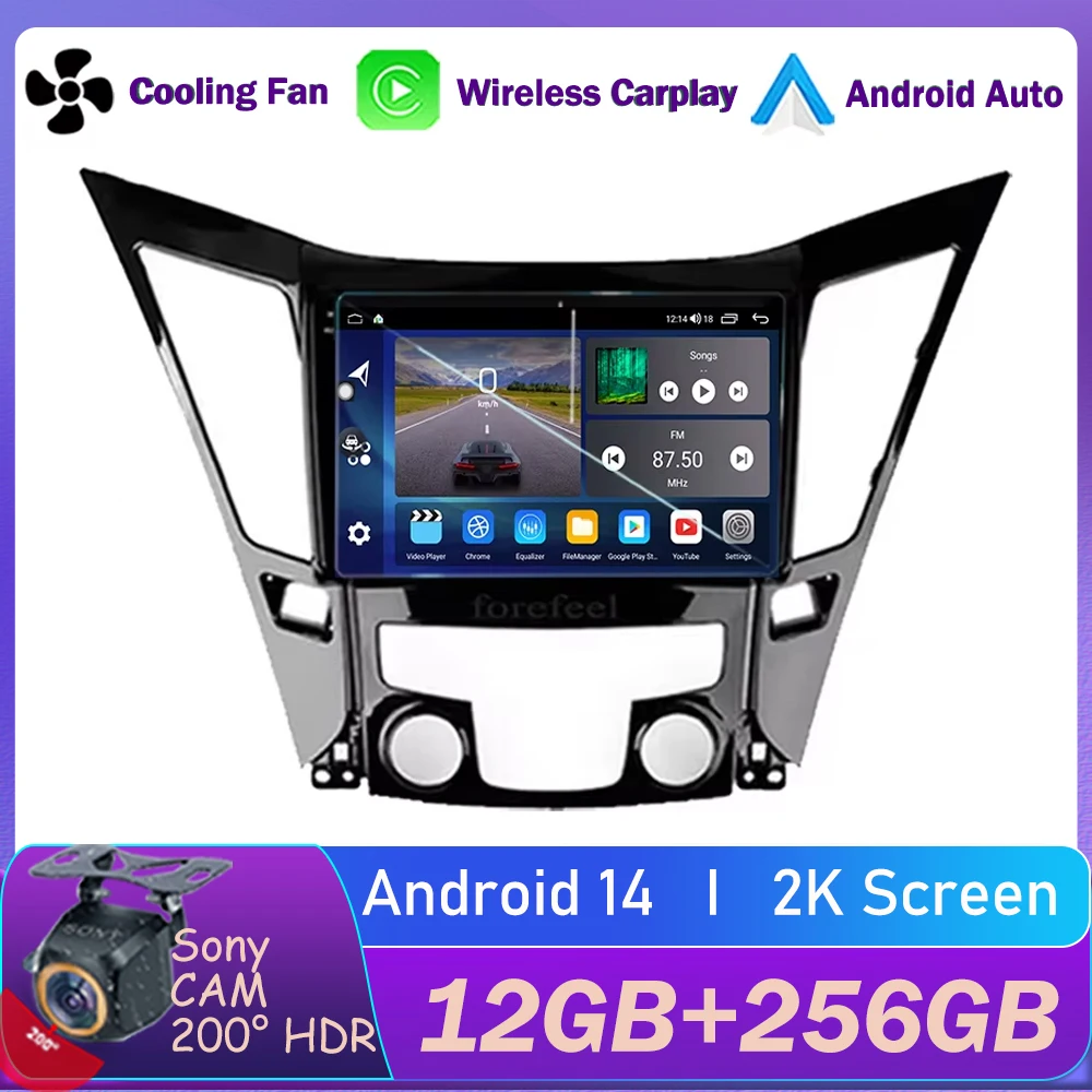 

For Hyundai Sonata 6 YF 2009 - 2014 Android Auto Radio Car Player Autoradio GPS Video Navigation Multimedia Wireless NO 2din DVD
