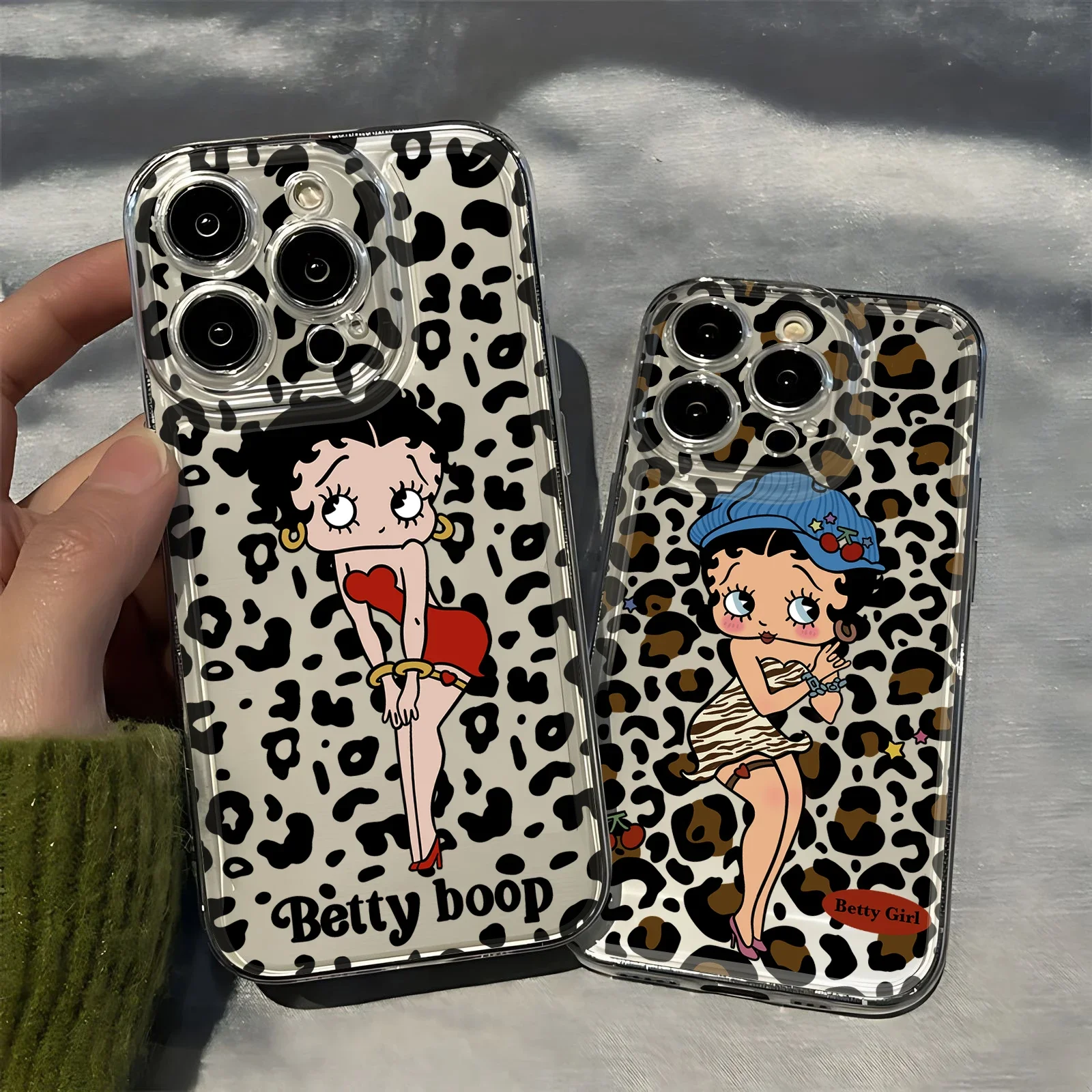 Sexy brown leopard print Betty Phone Case For Samsung A16 A06 A55 A35 A25 A15 A05 A54 A34 A24 A14 A04 A13 A53 A33 Clear TPU Back