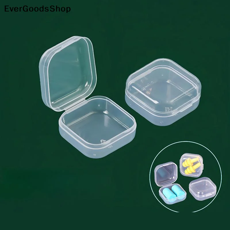 New Mini Plastic Box Rectangular Translucent Packing Box Dustproof Durable Strong Jewelry Button Sundries Storage Case Container
