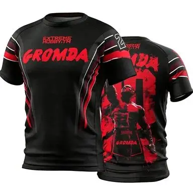 2027 Men Women Sports T-shirt EXTREME HOBBY GROMDA Black Panther New Boxing Shirt Fitness Training Street Fighting Tops
