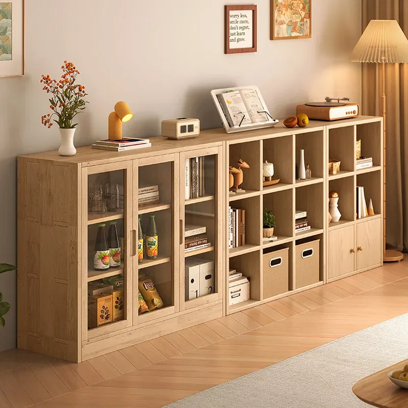 for Locker Free Combination Grid Cabinet Bookshelf Shelf Floor to Ceiling Living Room Storage Low Cabinet Household Bookcase