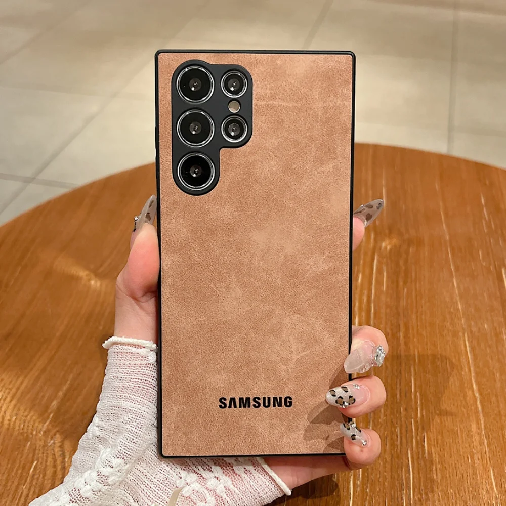 Luxuriöse Lammfell-Schutzhülle für Samsung Galaxy S26 Ultra Hülle S25 S24 S22 S23 Ultra Plus S23 FE Kameraschutz Weiche Abdeckung