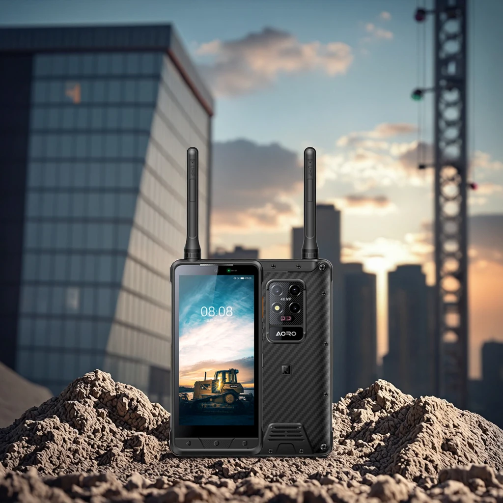 

Aoro M7 HD+720*1440 Android 14 Octa Core 5800mAh VHF & UHF 2W Radio Walkie Talkie Atex DMR Walkie Talkie