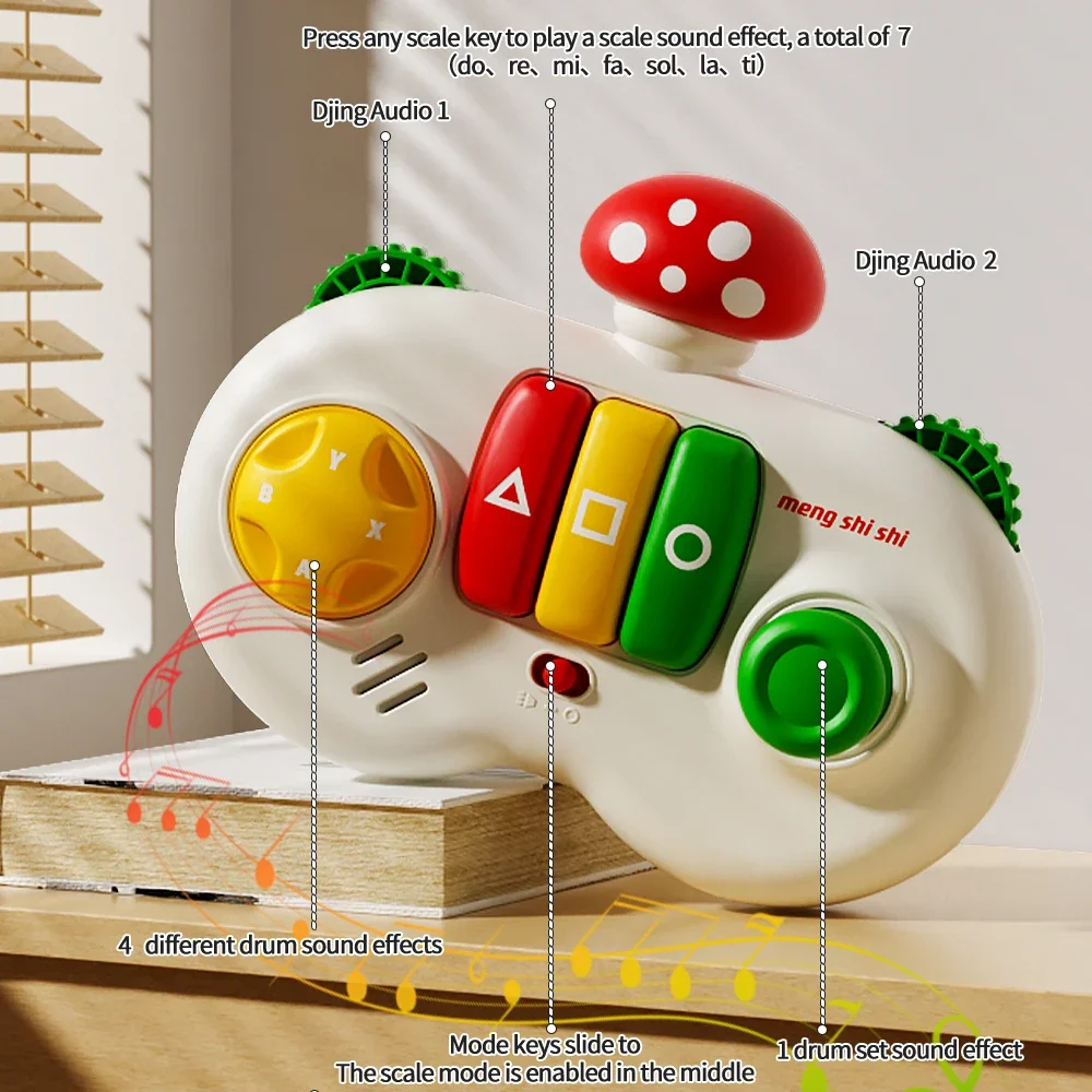 Multi-functional baby puzzle simulation game controller learning machine finger piano toy