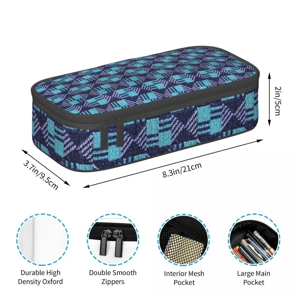 Waterloo And City Line - London Underground Seat Cover Moquette Pencil Cases Large Capacity Pen Bags Pen Box Pencil Pouch