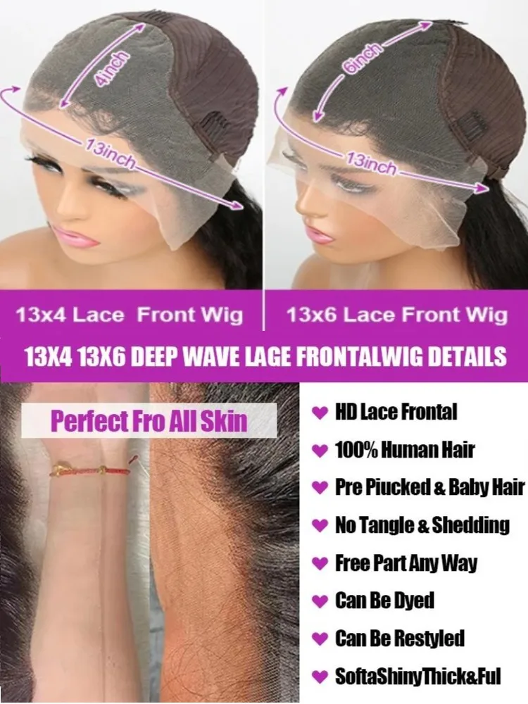 40 42 بوصة شعر طبيعي مفرود الباروكات 13x4 13x6 HD الدانتيل الباروكة الأمامية شعر الإنسان العظام مستقيم غلويليس 5*5 الدانتيل إغلاق الباروكات