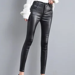 Autumn Winter Female Trousers High Waist Long New In Casual Quality Korean Fashion Elastic G Aesthetic Trends 2025 Women's Pants