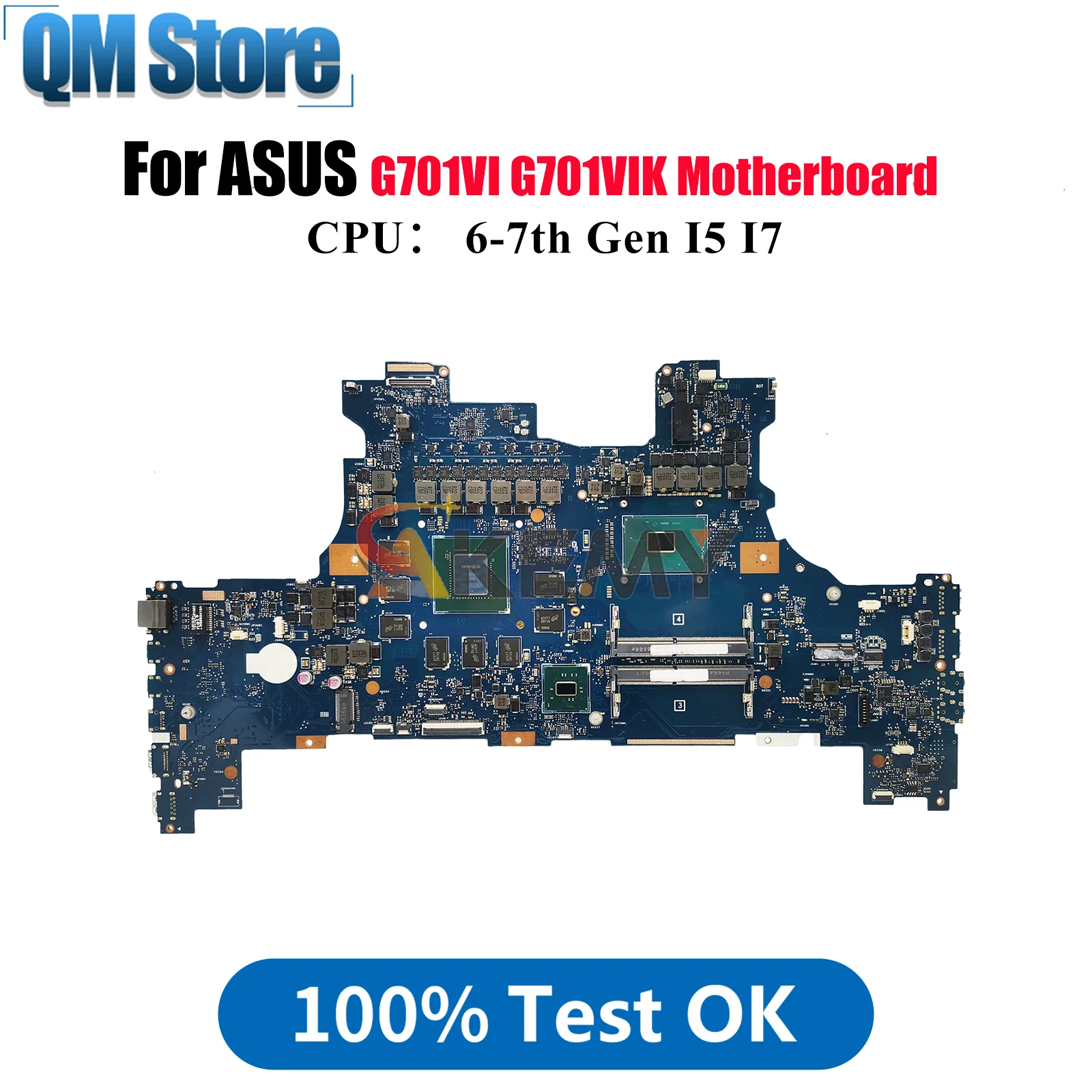 

G701VI Материнская плата для ноутбука ASUS ROG G701VI G701VIK G701V Материнская плата для ноутбука с процессором I5 I7 100% тестирование ОК быстрая доставка stk