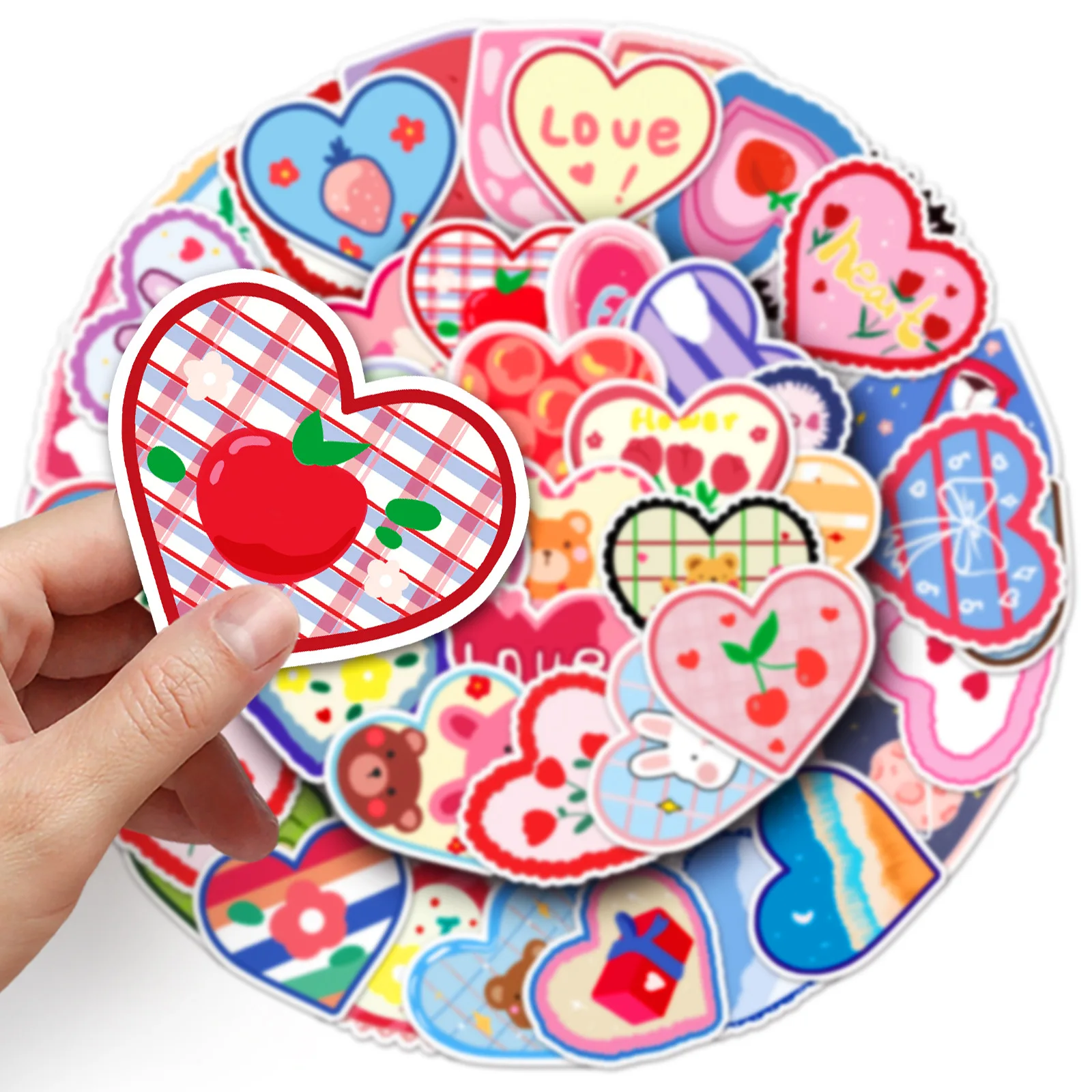 50pcs Cartoon Love Graffiti Stickers Laptop Notebook Phone Suitcase Car Decoration Sticker Decals Kids Toy