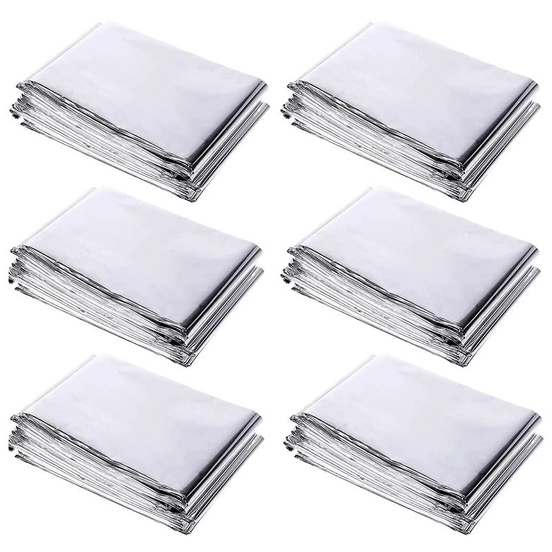 AT43-6 Pack High Silver Reflective Mylar Film, Garden Greenhouse Covering Foil Sheets Effectively Increase Plants Growth