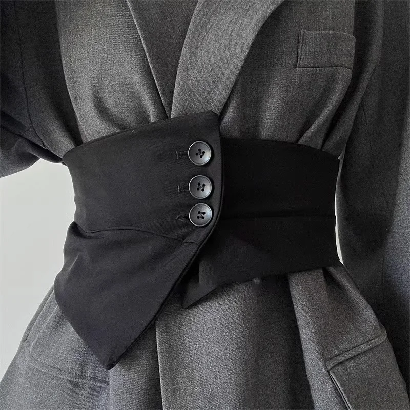 Wide Waist Corset Belts For Women Suit Fabric Belt Female High-end Luxury Brands Shirt Dress T-Shirt Belt Elegant Cummerbunds