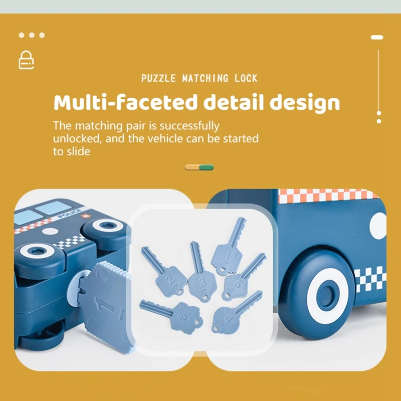 Baby Montessori Fun Unlocking Color Shape Sorters Toys Transport Car Kindergarten Kids Early Educational Enlighten Toy Gifts