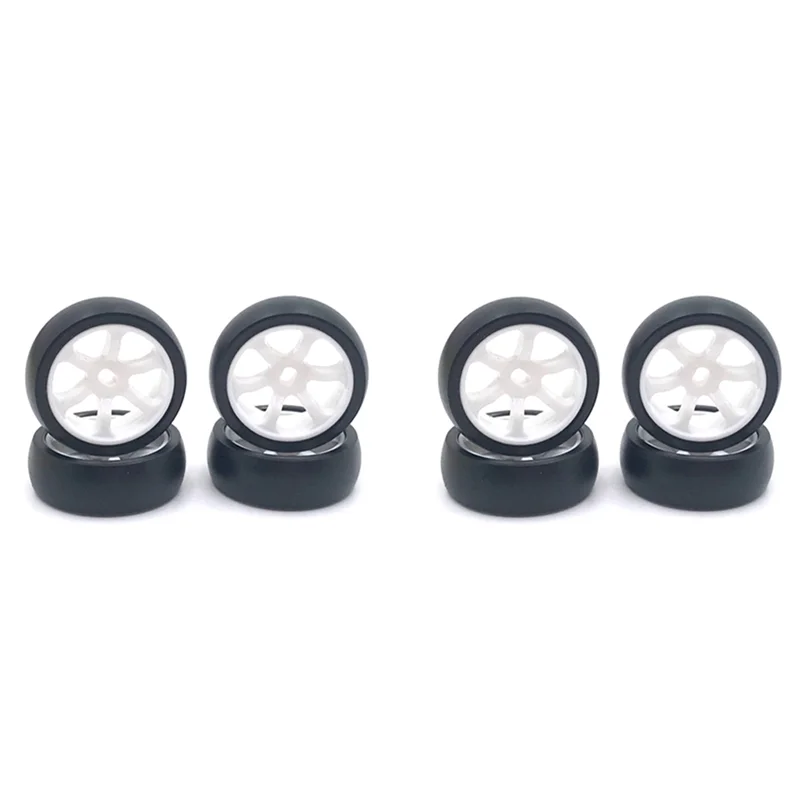 

A63T-8Pcs Hard Plastic Drift Tire Tyre Wheel For Wltoys 284131 K969 K989 P929 Mini-Z Mini-Q Mini-D 1/28 RC Car Upgrades Parts