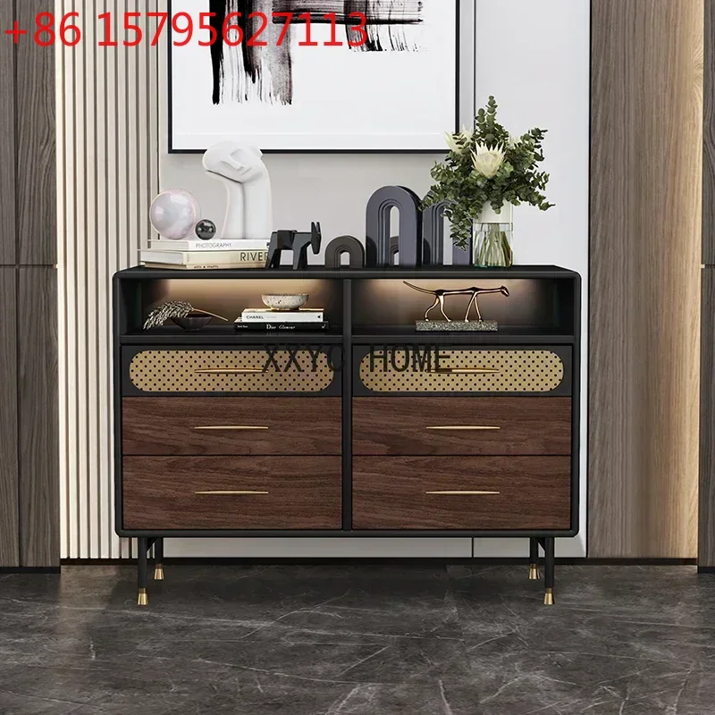 

Комод из массива дерева с шестью ящиками, тумба для хранения в спальне, тумба под телевизор в гостиной в средневековом стиле