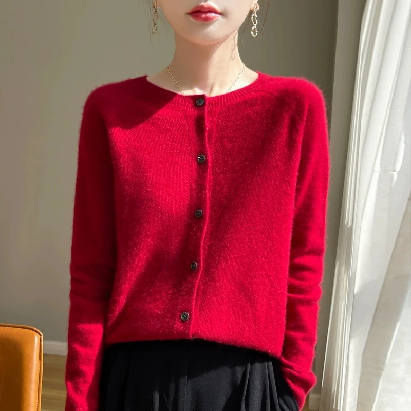 سترة فضفاضة صلبة للنساء لخريف وشتاء 2025 سترة نسائية واحدة الصدر سترة نسائية متينة