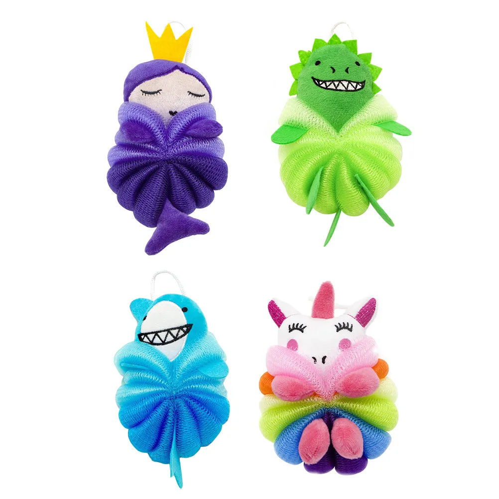 4-piezas-de-esponjas-de-bano-con-diseno-de-dibujos-animados-para-ninos-exfoliantes-limpiadores-de-piel-material-premium-gruesas-suaves-y-divertidas