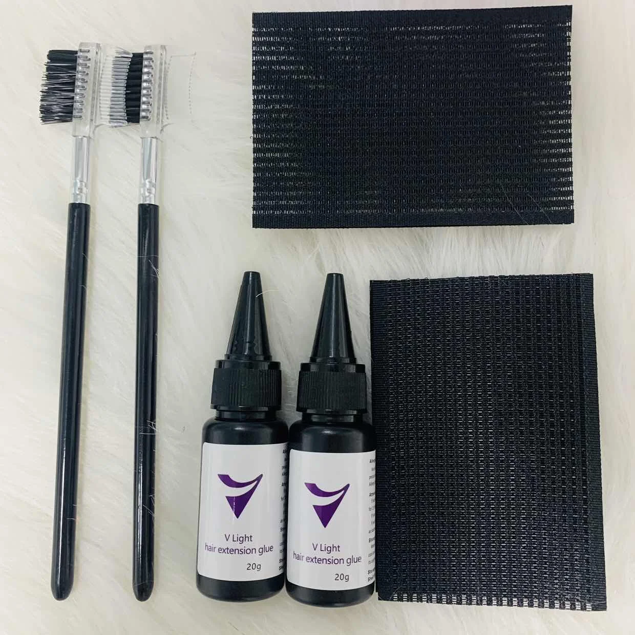 V-Light Glue 20g for Tape Hair Extension Tool Professional V-Light Technology Glue for HairExtension Wig Hair Piece Glue Set