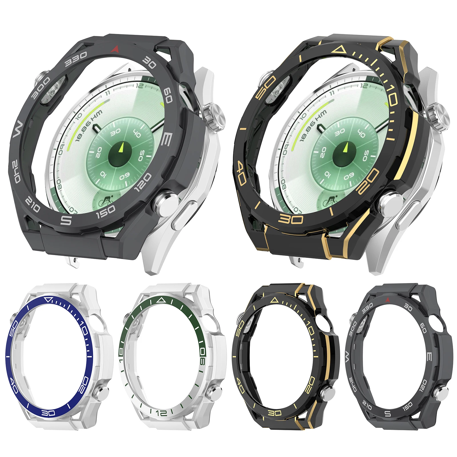 Case for Huawei Watch GT6 Pro 46mm Watch Protective Cover Frame Hollow Out Watch Frame Bumper Bumper Case Cover Accessories