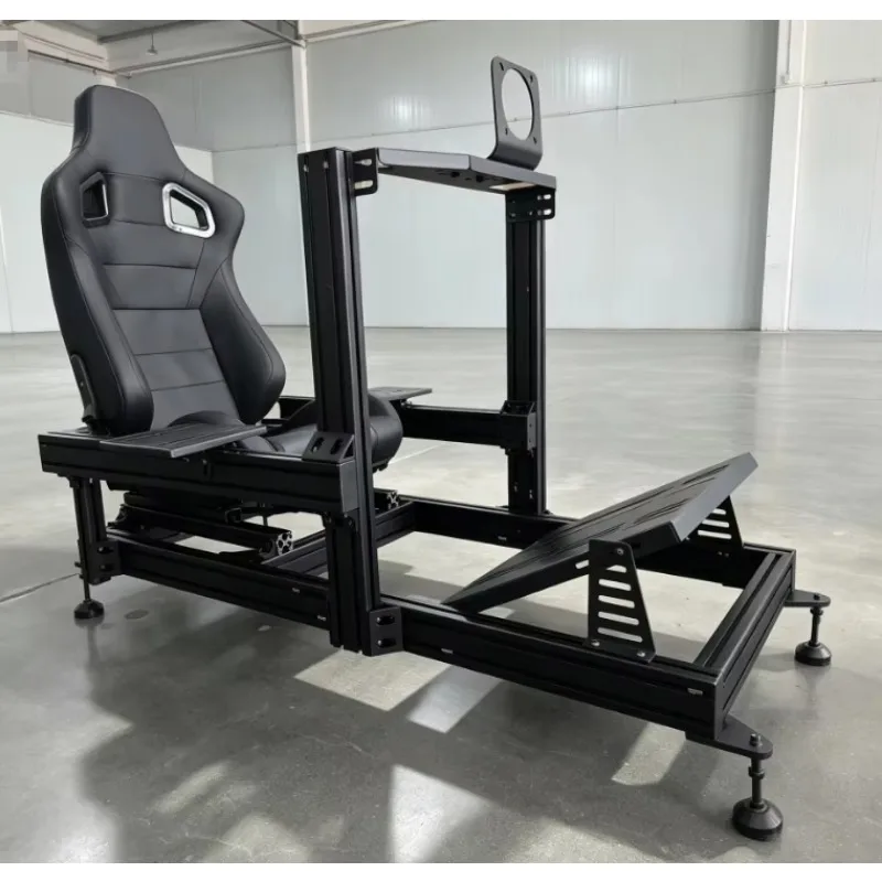 Custom 4080 Industrial Aluminum Sim Racing Cockpit Full Motion Compatible Rig With Monitor Stand For Drift Sim Racing Games