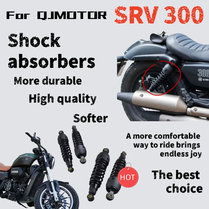 

For QJMOTOR SRV300, the rear shock absorber is modified to lower the seat height and the rear shock absorber is made softer