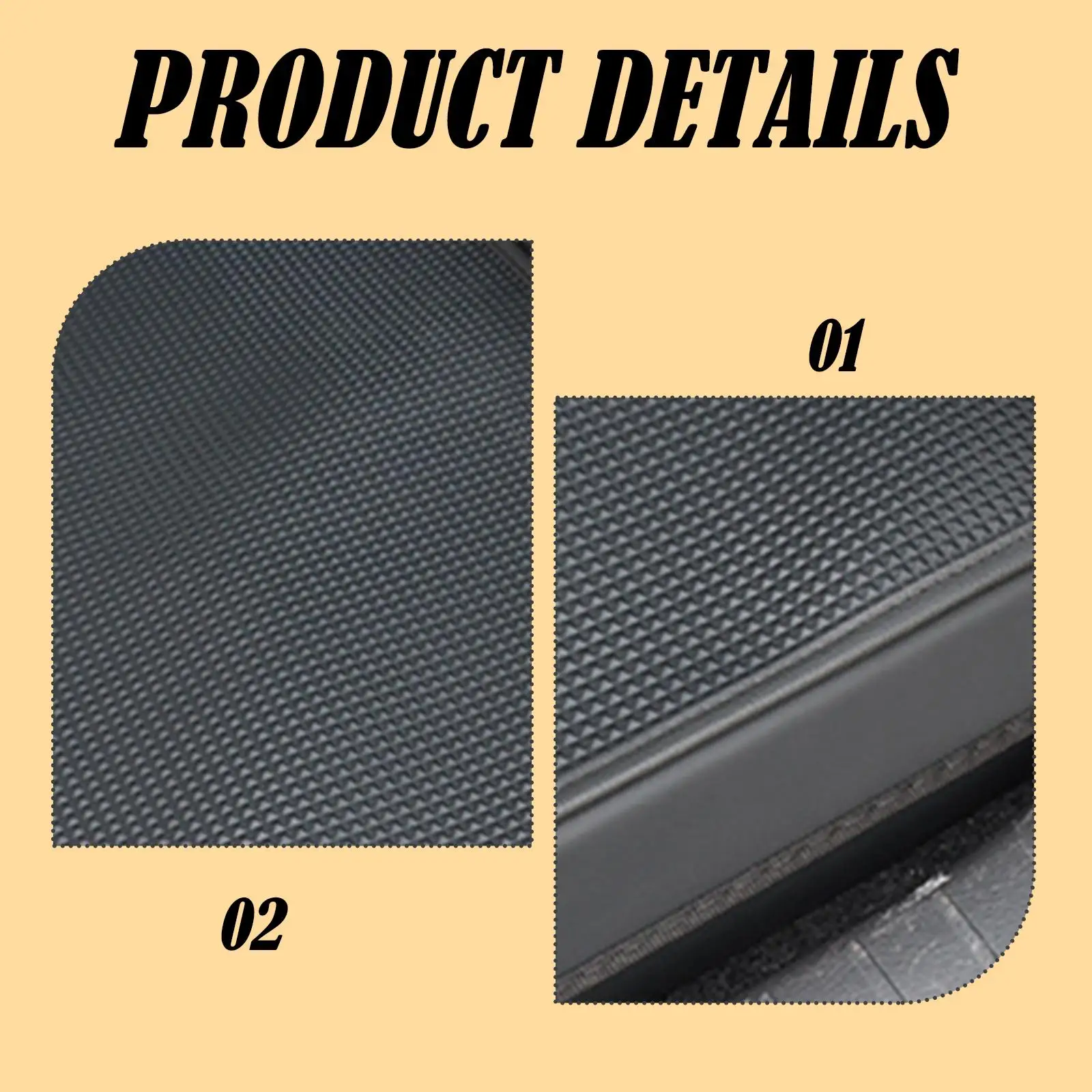 

Trunk Mat Carpet PVC , Cargo Area Protection Automotive Accessories Professional Protective Multipurpose Waterproof 92x83cm