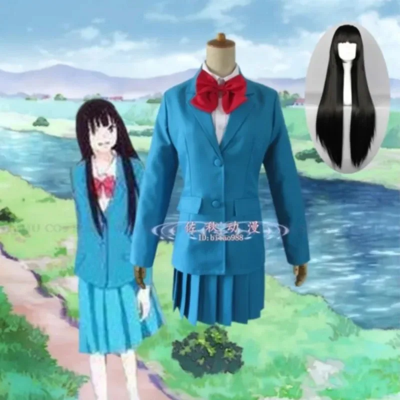 أنيمي مني إلى لك الموسم كيمي مي تودوكي الموسم 3 كورونوما ساواكو تأثيري حلي شعر مستعار الأزرق JK زي مدرسي امرأة بدلة جميلة #2