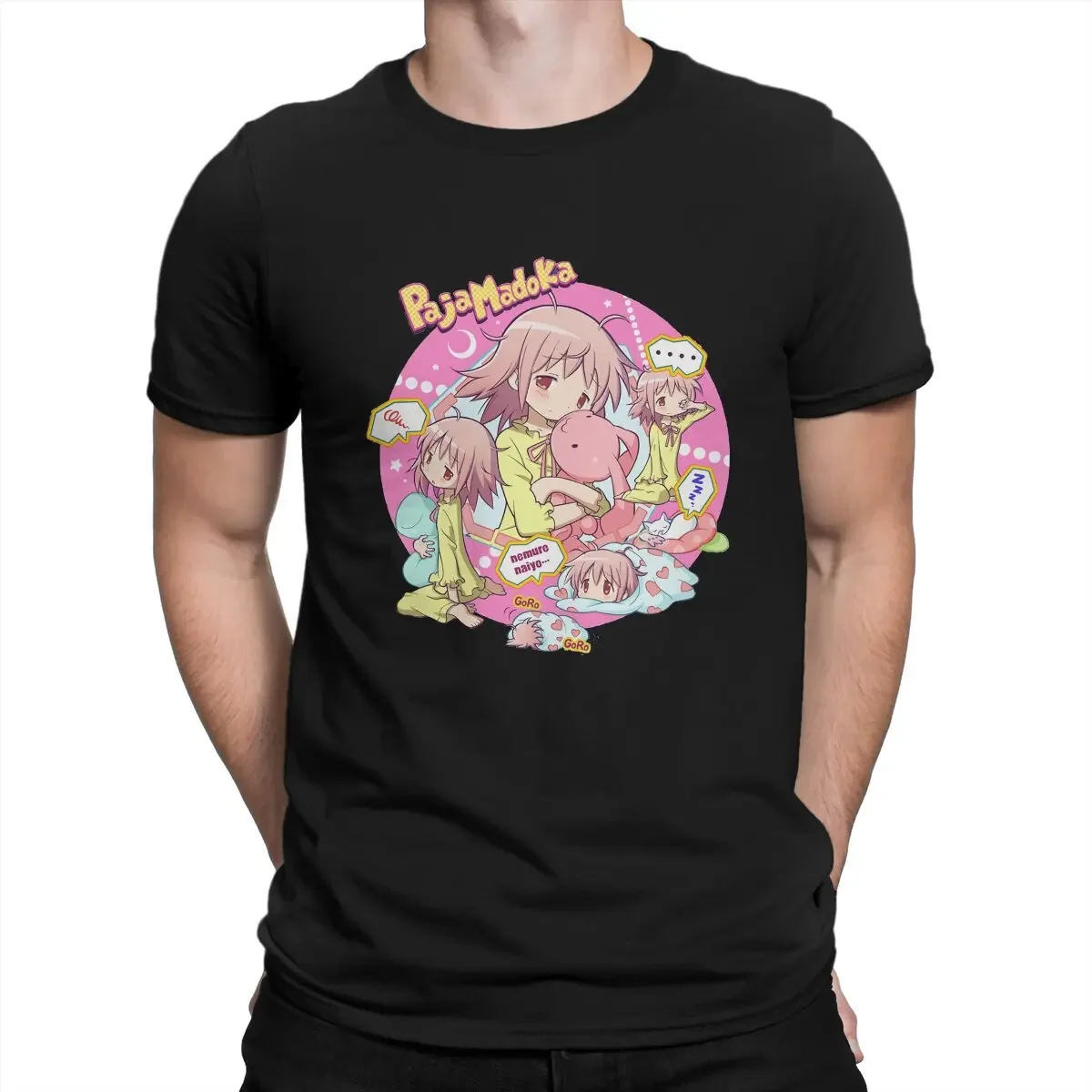 Men T-Shirt Girl Moment Classic Casual 100% Cotton Tees Short Sleeve Puella Magi Madoka Magica Anime T Shirt Crewneck Clothing