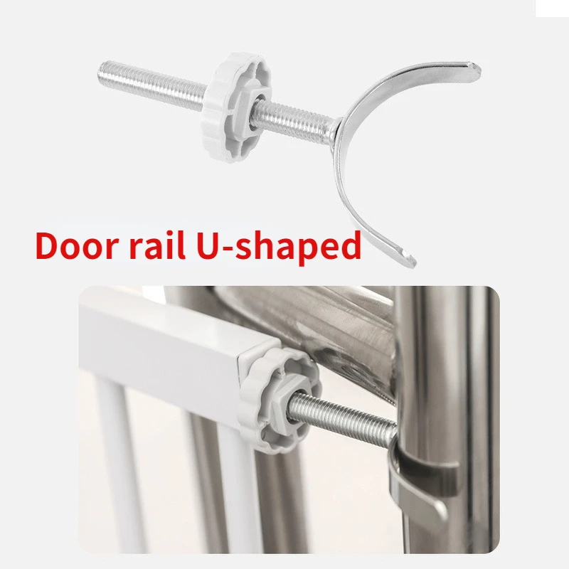 U-shaped Fixing Parts Children's Guardrail Safety Door Guardrail Stair Entrance Cylindrical Accessories Door Rail Isolation Door