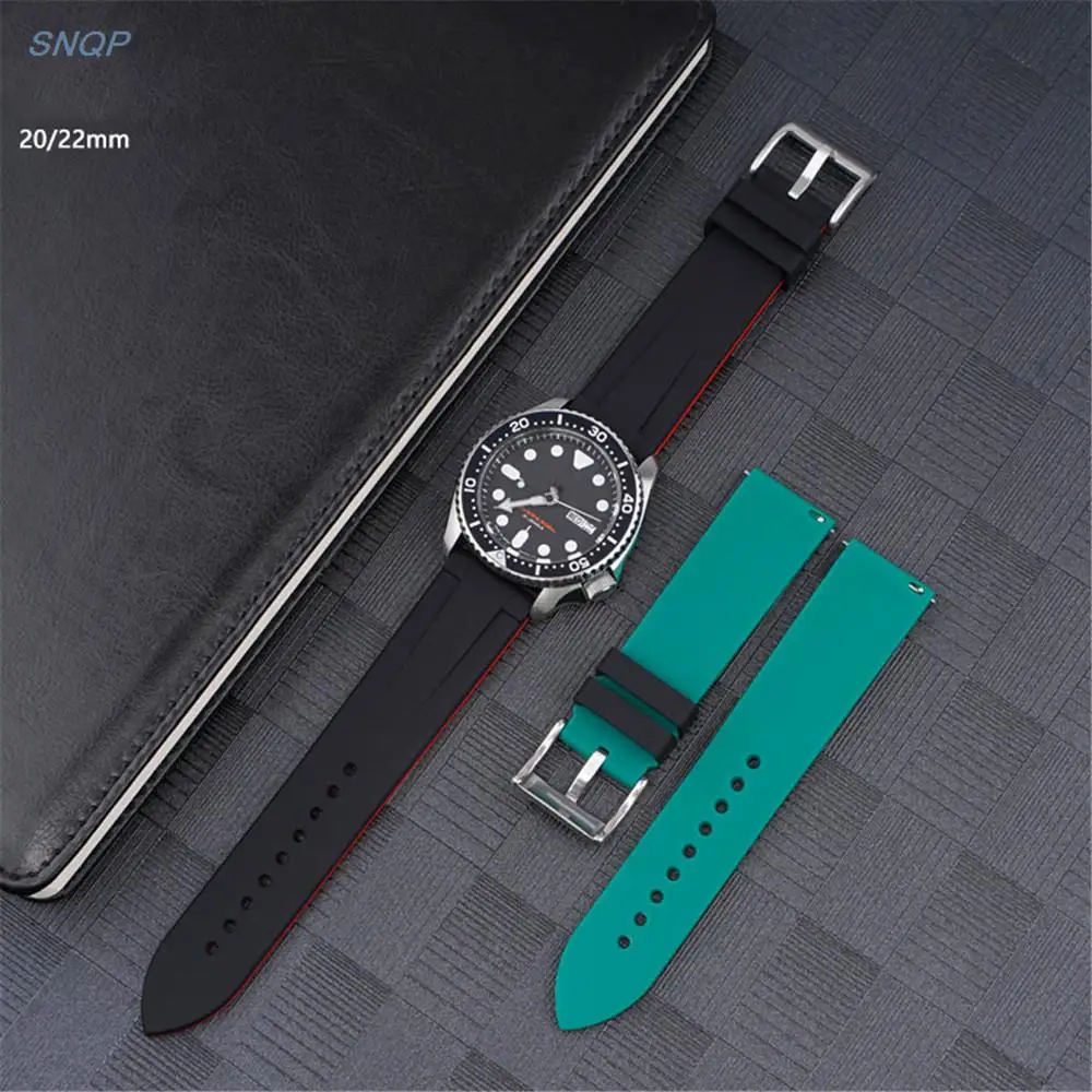 삼성에 적합한 갤럭시 워치 4 소프트 방수 실리콘 스트랩, 화웨이 워치 GT 2 2e 프로 스마트 워치 밴드, 20mm 22mm 24mm