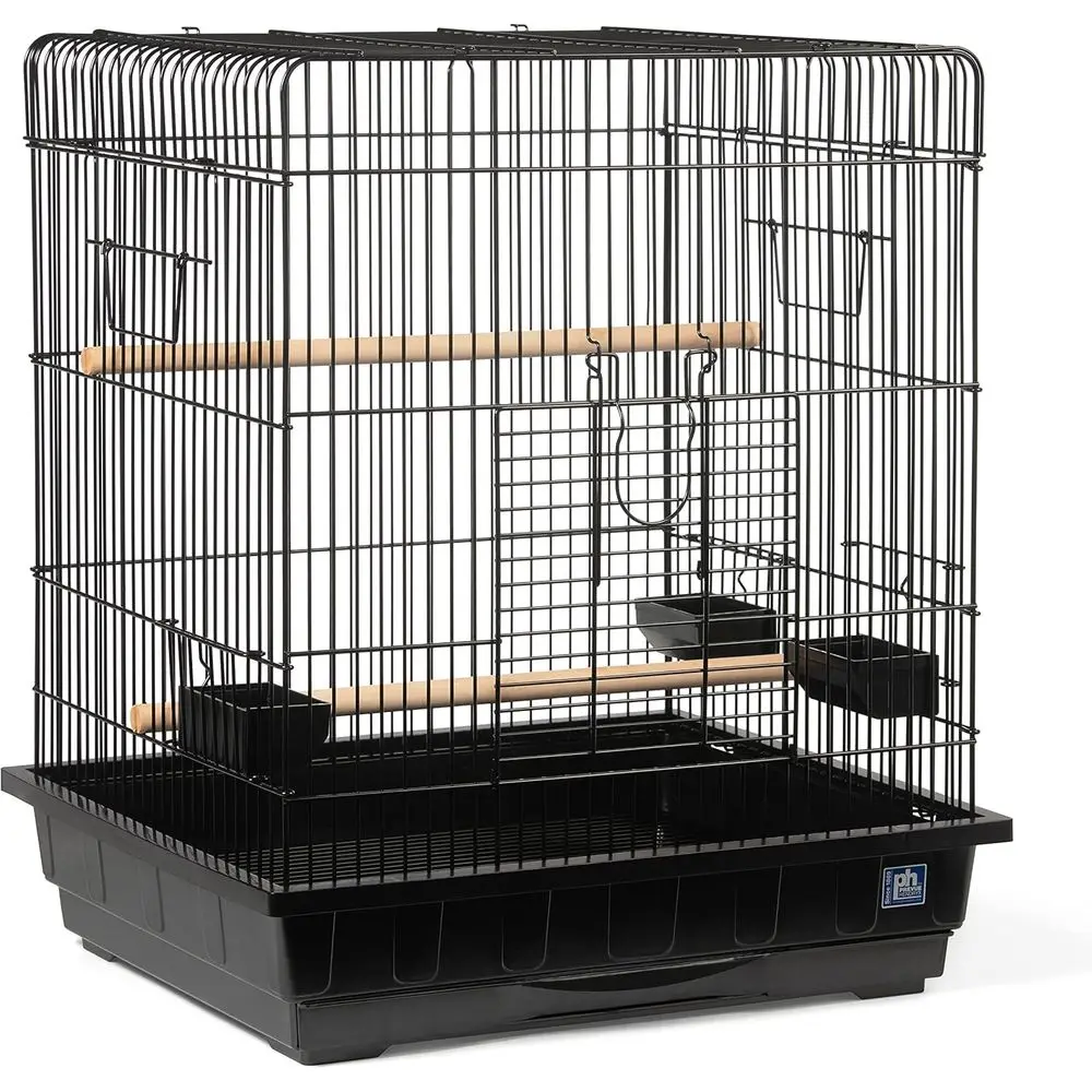 

Parrot Manor Metal Bird Cage with Plastic Base, Removable Grill or Home or Travel