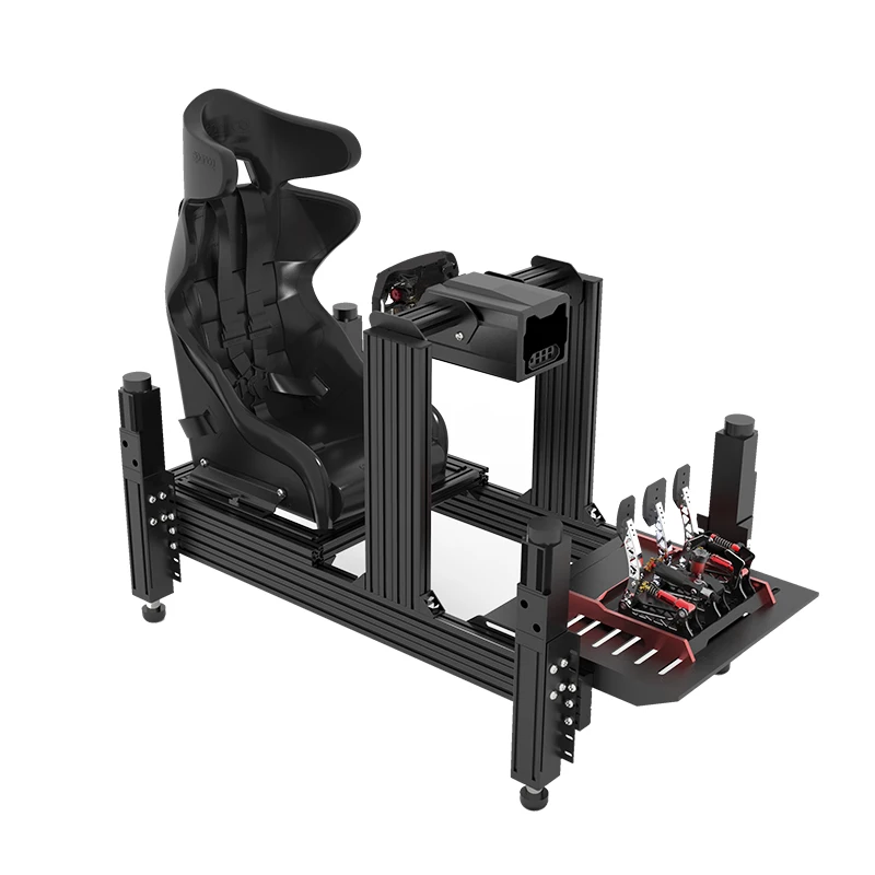 Vier-Achsen-dynamische Halterung simuliert einen G-Force-Fahrersitz eines Rennwagens