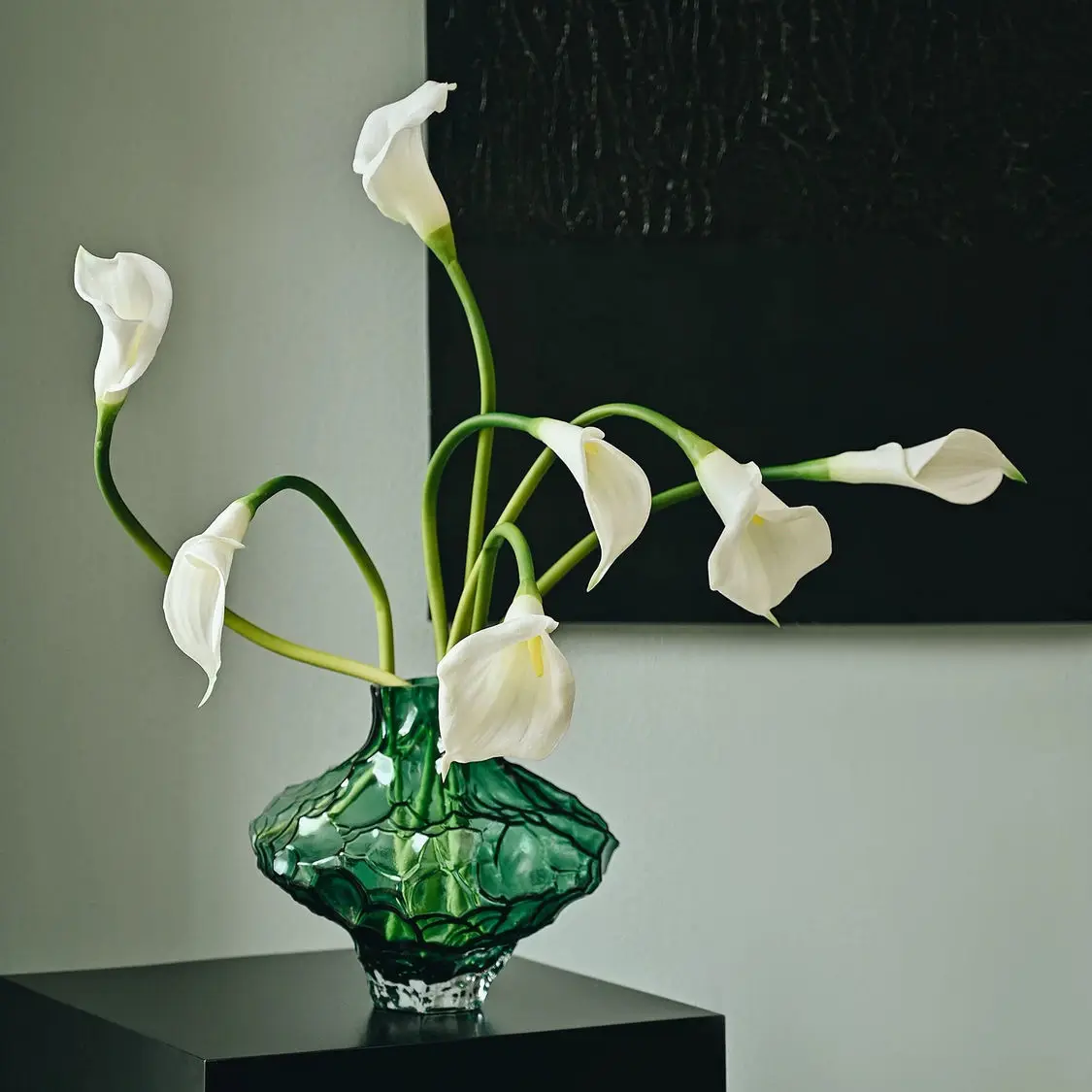 Vase in The Ancient Style Canyon Glass Thickened Creative Senior Sense of Home Decoration Valley Flower