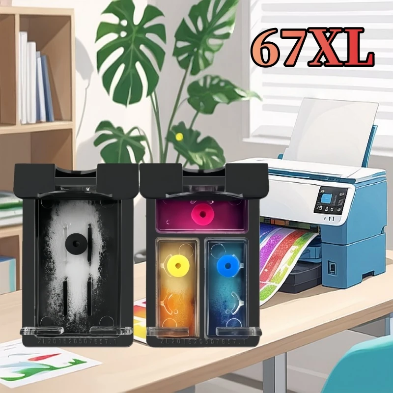 

67XL Cartridge Replacement HP 67 Hp67 Ink Cartridge for HP Deskjet 2723 2752 1225 6020 6052 6055 6420 6452 4152 4140 4155 6010