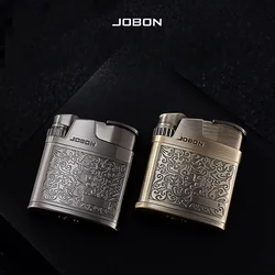 JOBON Tangcao Embossed Retro Inflatable Lighter Electric Stove Wire Windproof Metal Lighter Cigarette Accessories