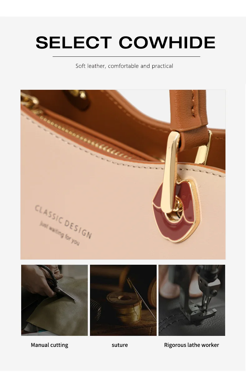 Aidrani Damen-Handtasche aus Echtleder 2026 Sommer Leichte Luxus-High-End-Umhängetasche für Geschäftszwecke – Detail 6