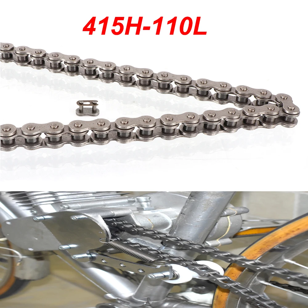 415H-110 Links Drive Chain for 49cc to 80cc Scooter Motorised Motorized Bicycle Bike Motorcycle ATV Drive Chain