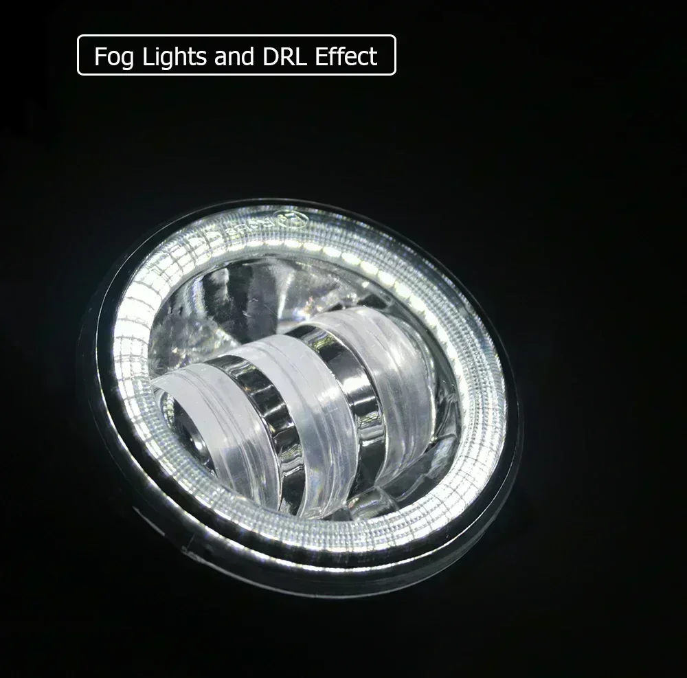2 X LED Angel Eyes Rings Fog Lights For Peugeot 208, 208 GTi CA_ CC_A9 2012-2018 Car Lens DRL Fog Daytime Running Lamp H11 12V
