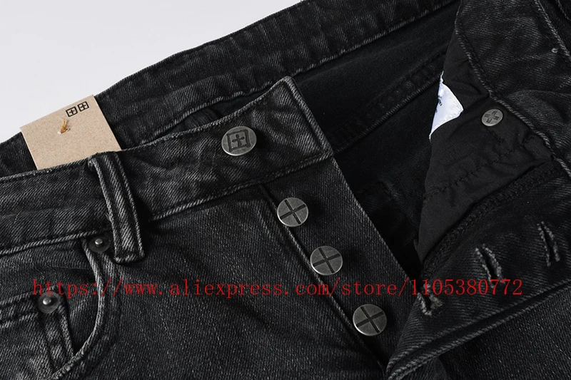 2026 New Arrival Men's Dark Grey Washed Slim Fit Skinny Jeans Ripped Stretch Denim Casual Pants Streetwear Trousers