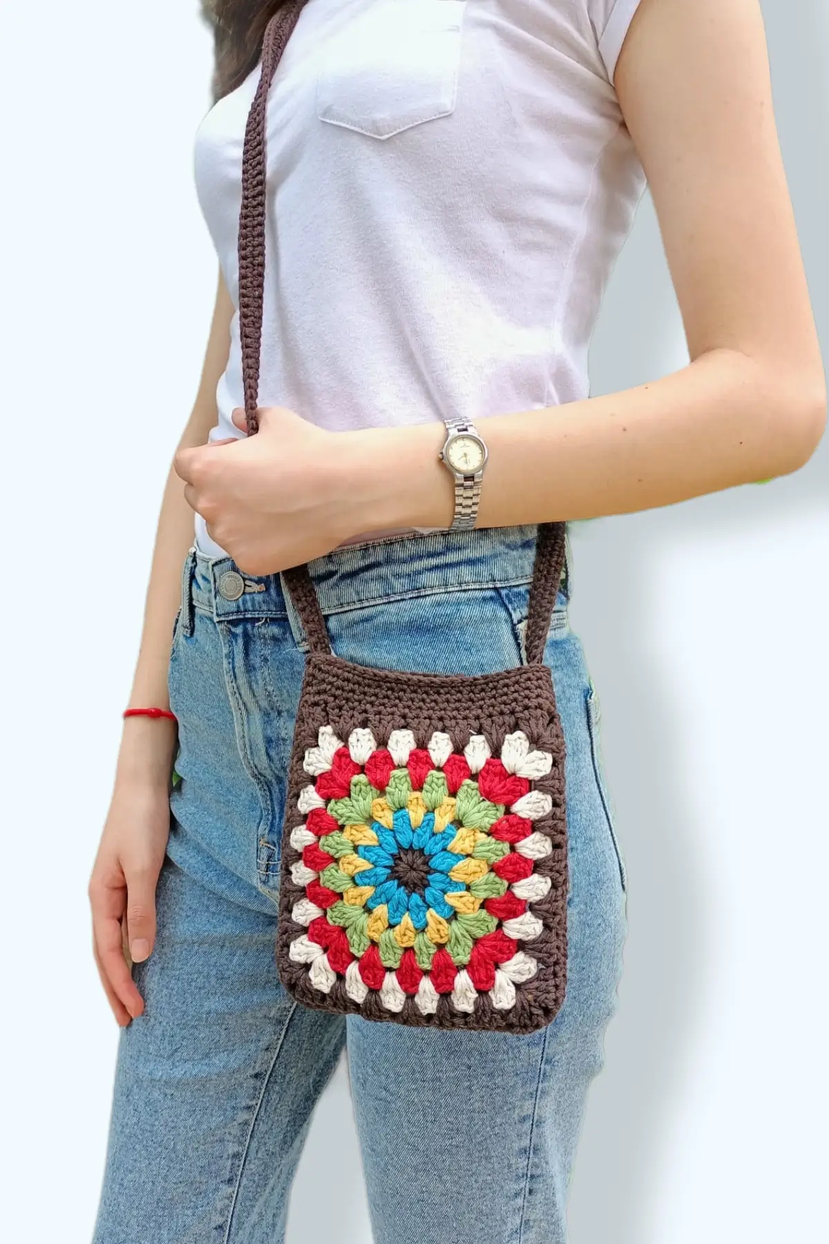 Uras Fairy Tale Women Colorful Handmade Weave Shoulder Bag Crochet Tak Çık bag Women Bag Shoulder bag Handmade