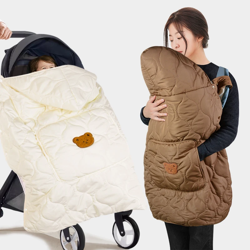 Baby Blankets Winter Stroller Blanket Cover Windproof Swaddle Wrap Newborn Items Bedding Infant Boy Girl Hooded Throw Blanket