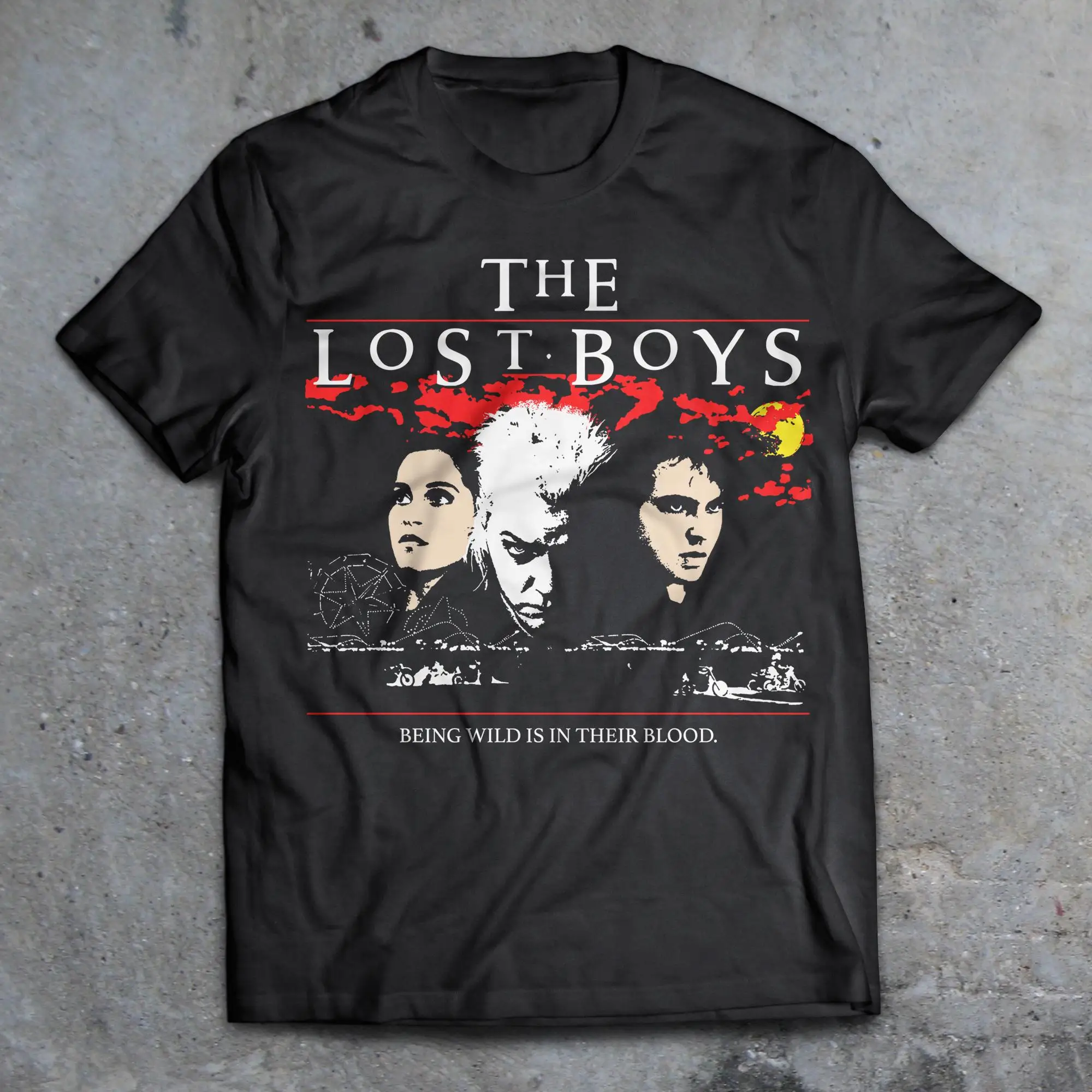 تي شيرت رعب The Lost Boys 1987 قميص رعب 80s قميص شمع كبير الحجم ليلة الخوف Lifeforce the Hunger Creepshow Monster Squad #2