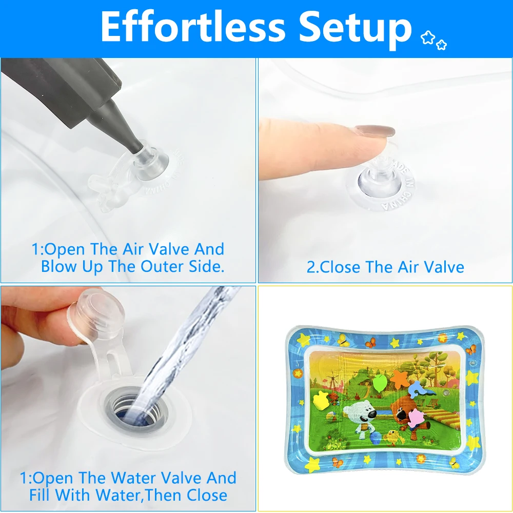 Tapis de jeu d'eau pour bébé, coussin gonflable en PVC pour nourrissons, temps du ventre, coussin d'eau pour enfants, jouets d'activité de développement pour l'éducation précoce