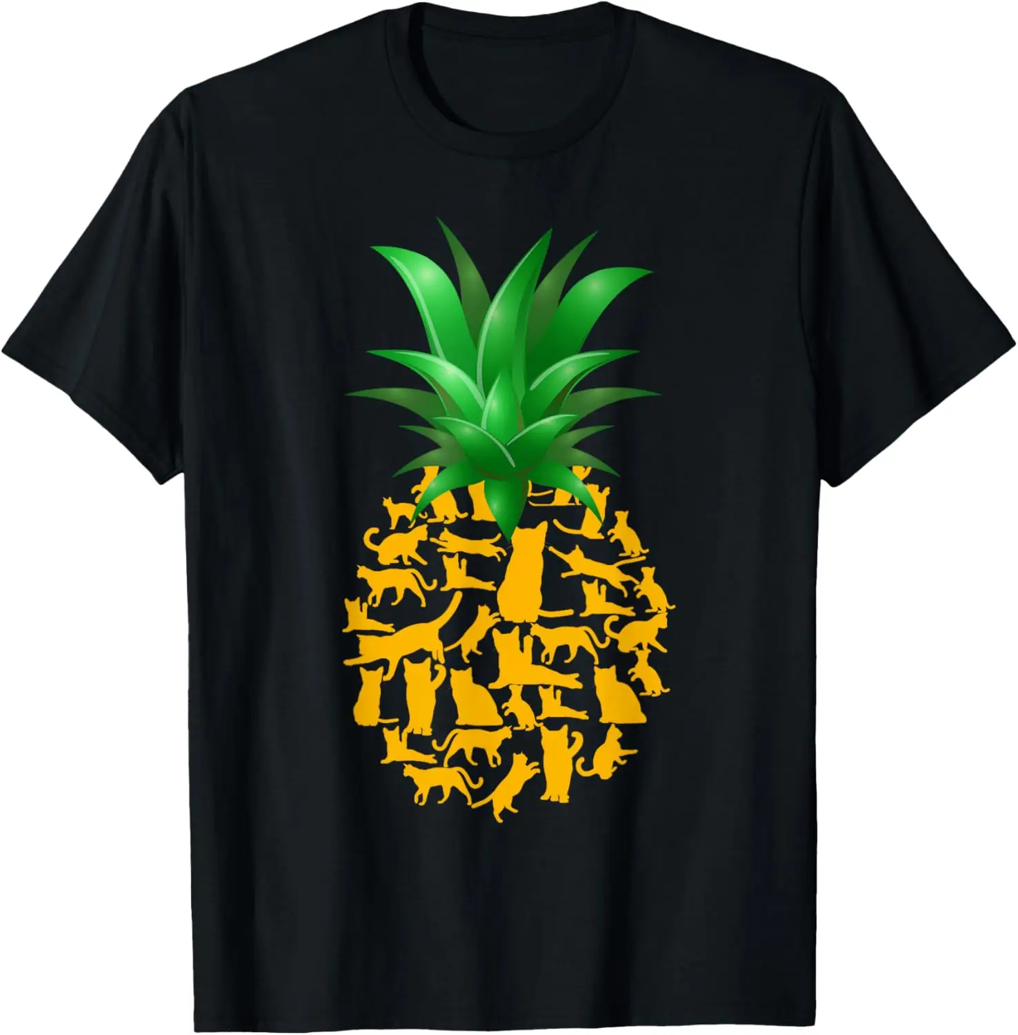 Kawaii gato piña divertido gato mamá verano piña gato camiseta