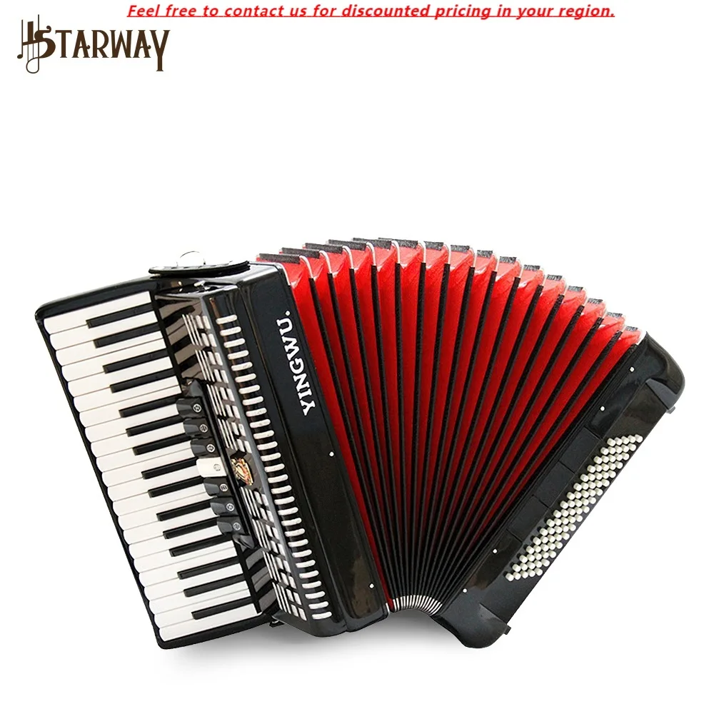 

Popular Musical Instrument 37 Key 80 Bass Sheepskin Bellows Diatonic Accordion For Beginner