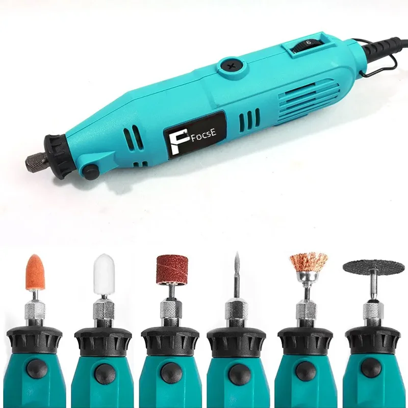 FOCSE 180W Electric Drill Dremel Grinder Mini Polishing Machines With Grinding Accessories Set Electric Rotary Tool Mini Drill