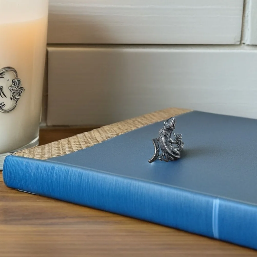 

2pcs Retro Lizard Ring Adjustable Vintage Style Unique Animal Jewelry For Men Women Fashion Statement Punk Reptile Ring