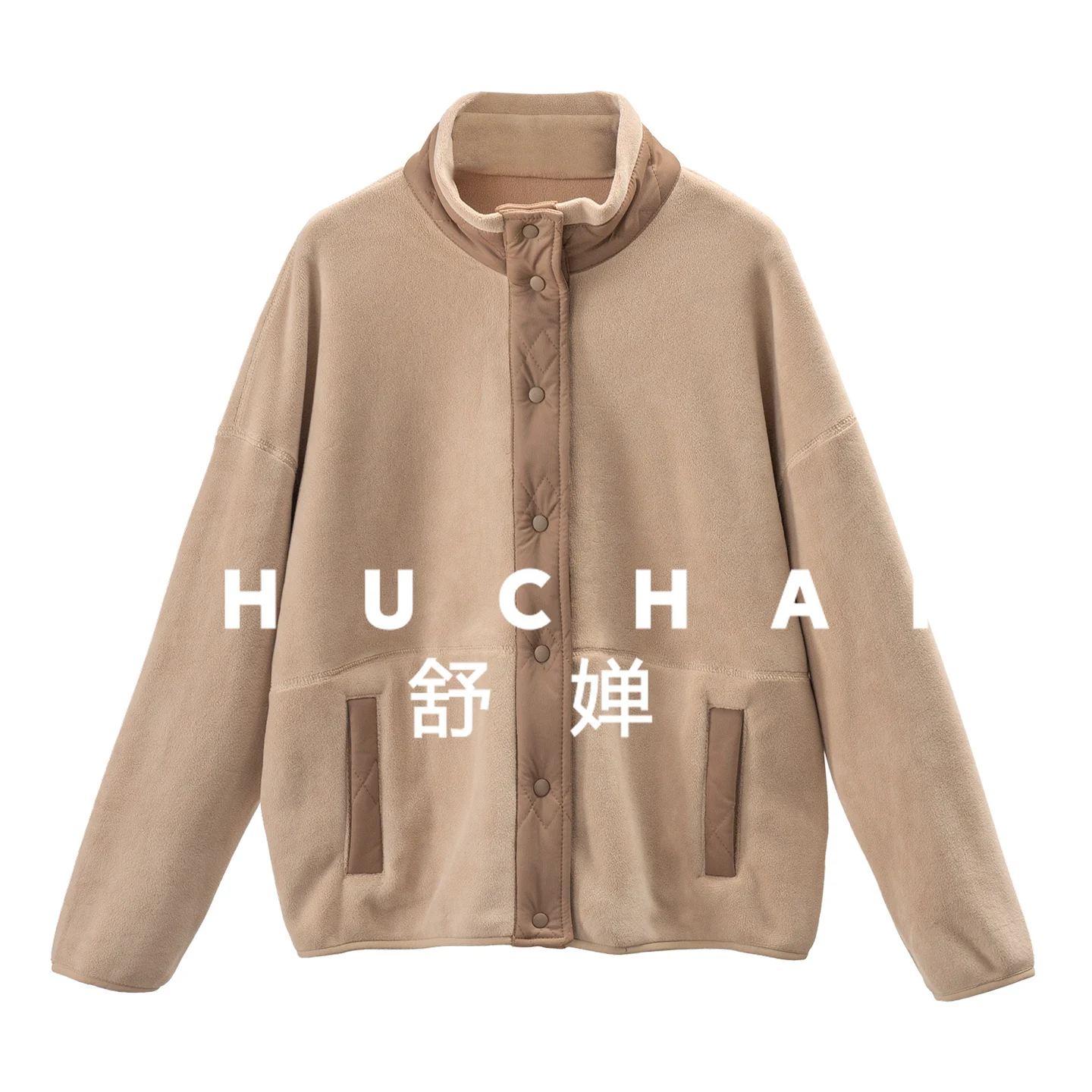 

Флисовое пальто, женская теплая качественная теплая куртка с воротником-стойкой и длинными рукавами, женская 45F4, зима 2025 г.