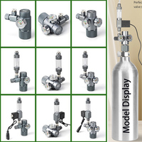 Aquarium DIY CO2 Pressure Reducing Valve Quick Insertion Bubble Gauge Electromagnetic Valve Fish Tank CO2 Regulator Equipment