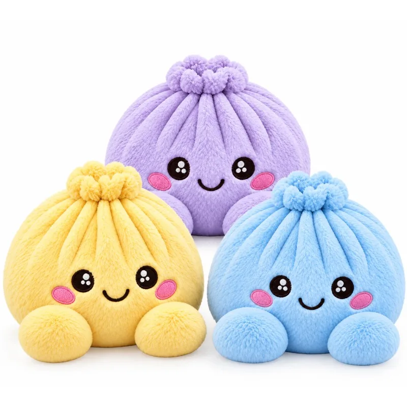 2026 New Viral Mystery Dumpling Plush Toy Cute Food Character Soft Stuffed Doll Halloween Christmas Gift for Kids Fans