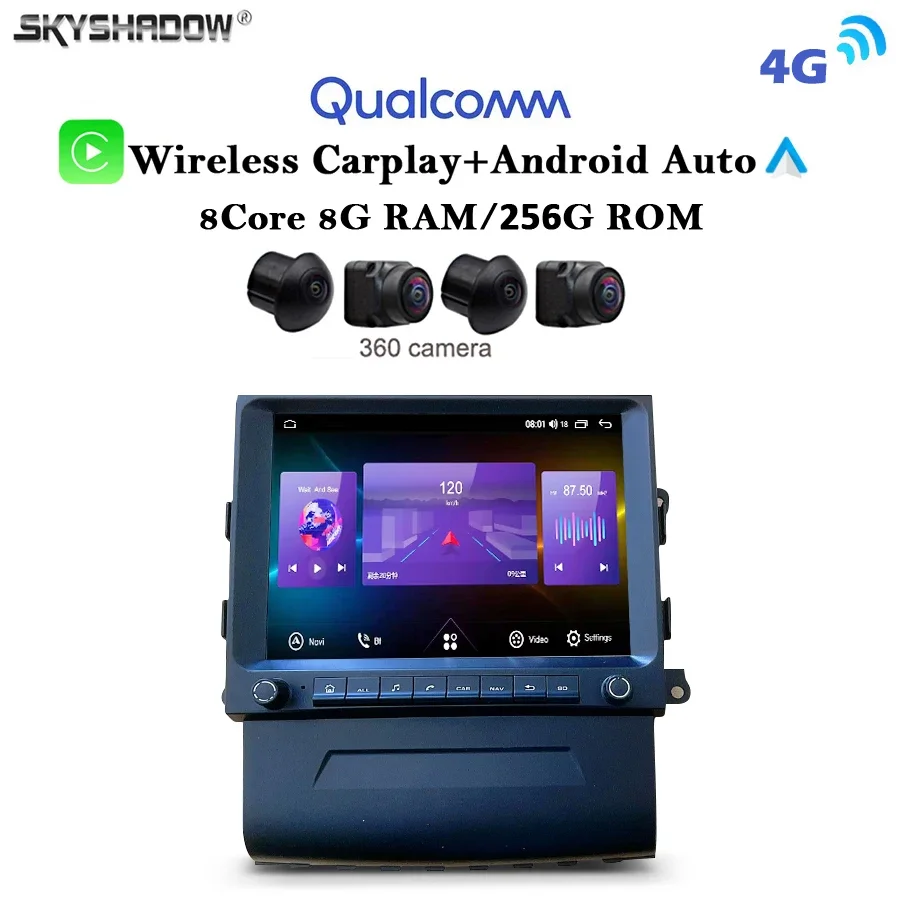 12G+256G Carplay Auto Android 13.0 8.4” 360 DSP IPS Car Player RDS Radio GPS map Wifi Bluetooth For Porsche Macan 2010-2017